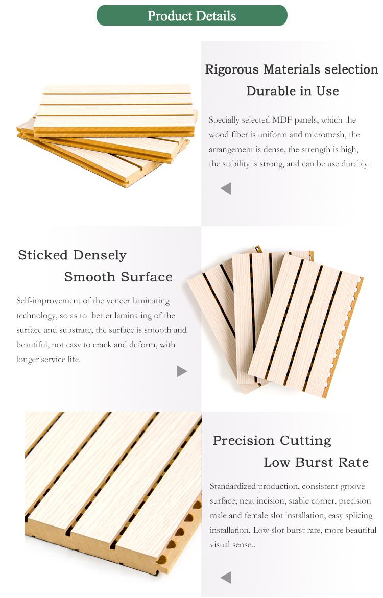 Grooved Wooden Acoustic Panel