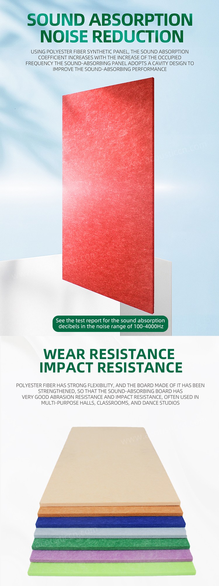 With Adhesive Polyester Fiber Acoustic Panel-3